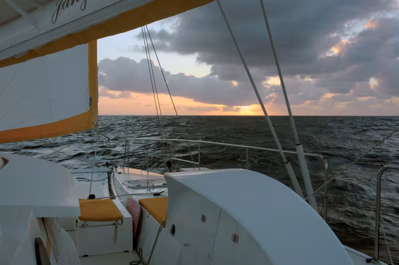 Jangada pendant la traversée de la mer de Corail…
