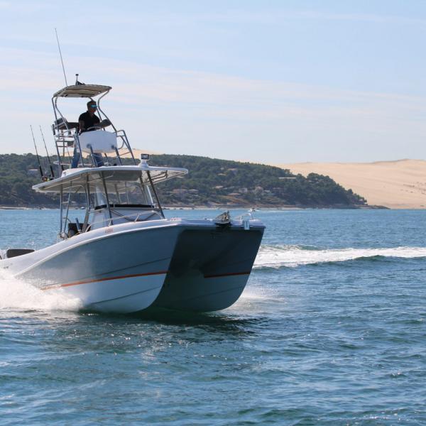Nous avons pu découvrir le Garnet  300 HT Fly dans le cadre très privilégié du Bassin d’Arcachon.