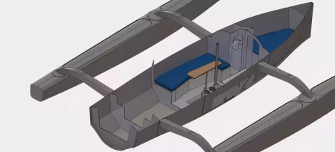 Trimaran Tricat 30, bientôt à l'eau