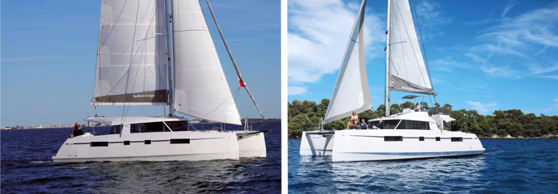 Classique ou flybridge C’est la catégorie qui monte… celle des catamarans déclinés en deux versions de plan de pont. C’est à vous de choisir !