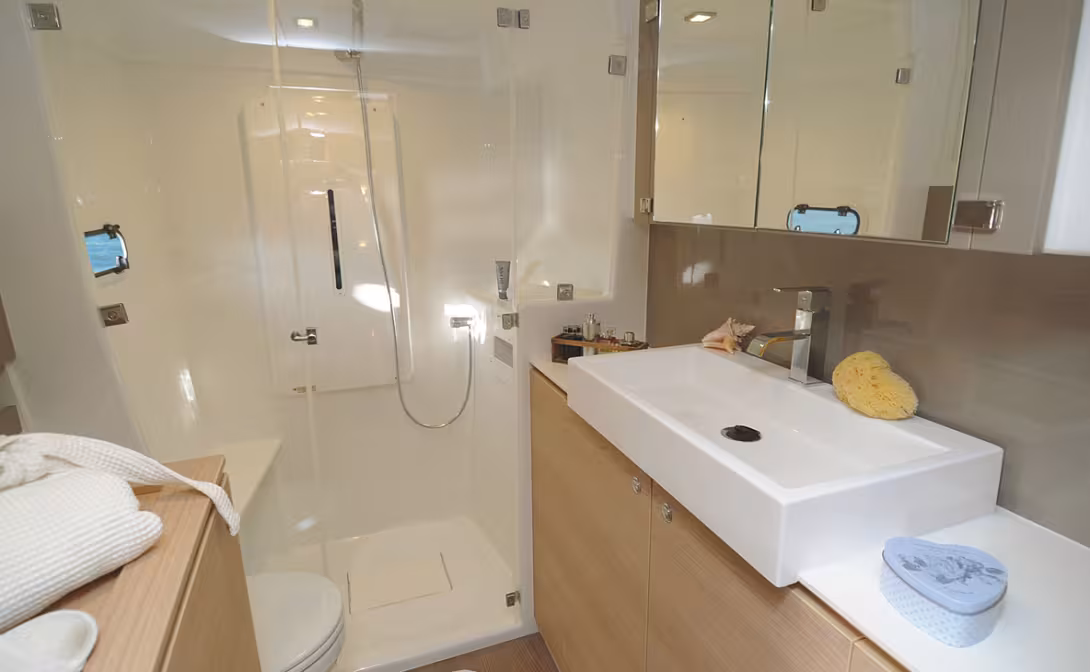 Une salle de bains vraiment séduisante.